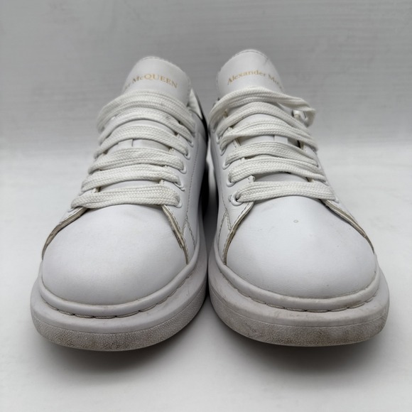 Alexander McQueen Men's EU 45/US 12 Oversized White/Black Suede Trim Sneakers - Picture 9 of 16